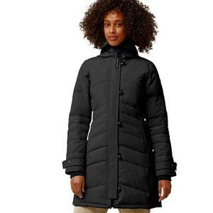NEW:Canada Goose Lorette Hooded Down Parka W/Genuine Coyote Fur Trim, Black, XXS